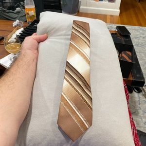 Brown White Tan tie